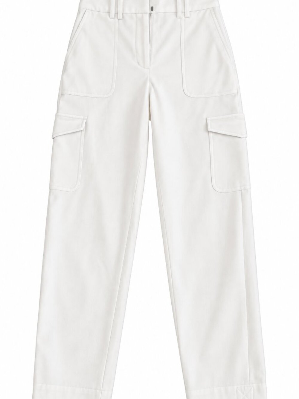 Express White Cargo Pants w fitted ankles Size 4R